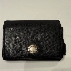 Bvlgari Black Pebbled Leather Wallet with Silver Accent project wallet